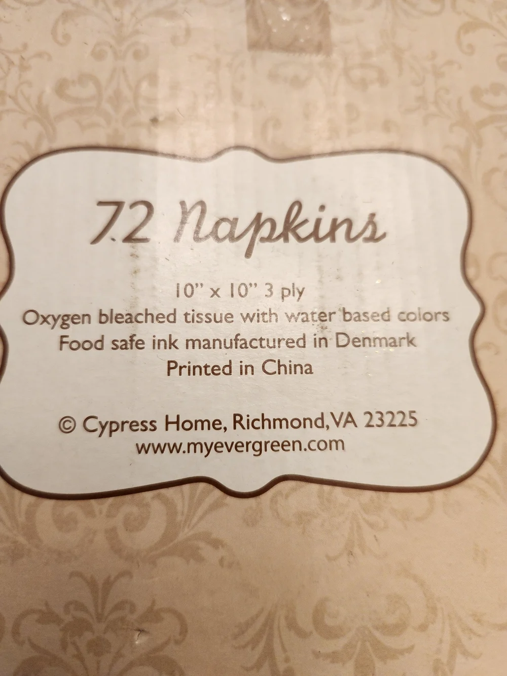 Cypress Home cream monogramned